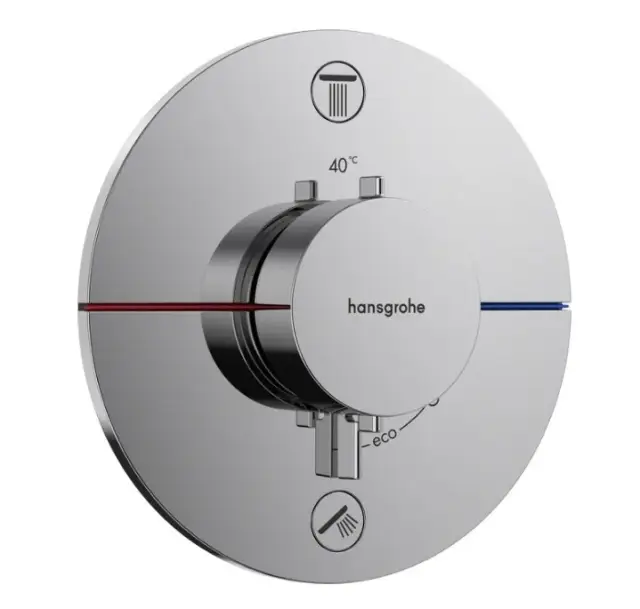 Hansgrohe ShowerSelect S Термостат для душа встраиваемый на 2 потребителя, цвет: хром 15556000