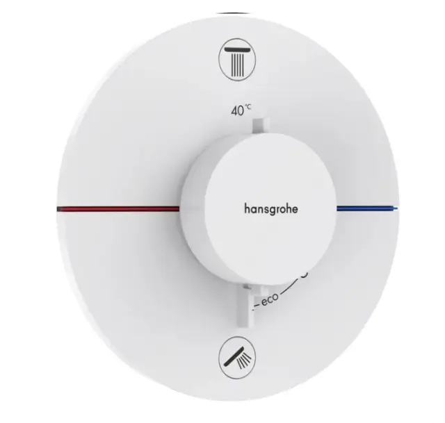 Hansgrohe ShowerSelect S Термостат для душа встраиваемый на 2 потребителя, цвет: матовый белый 15556700