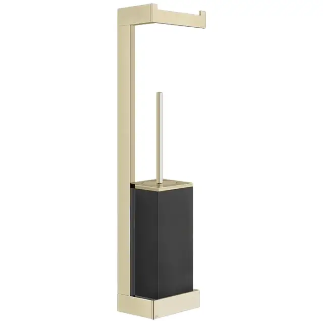 Gessi Inverso/Rettangolo Стойка подвесная - ершик, держатель бумаги, цвет: brushed brass PVD 20868#727