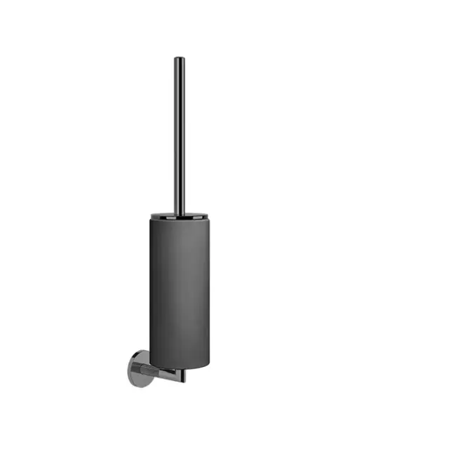 Gessi Ingranaggio Ершик для унитаза подвесной с латунной колбой, цвет: black metal brushed PVD 63820#707