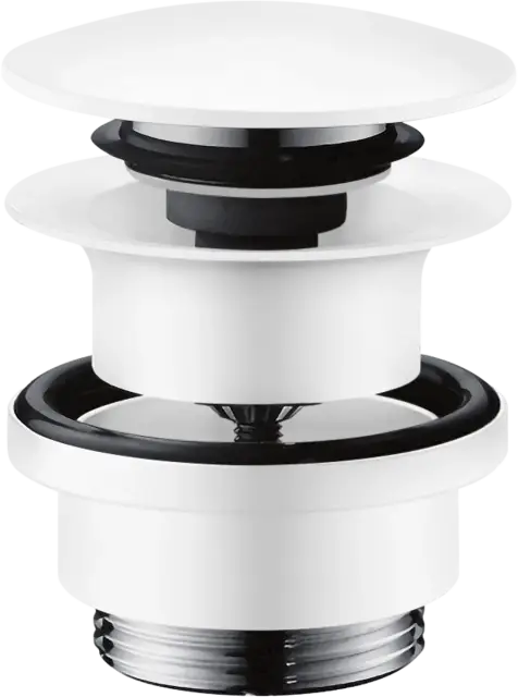 Axor Донный клапан Push-Open для раковины и биде, универсальный, латунь, цвет: матовый белый 51300700