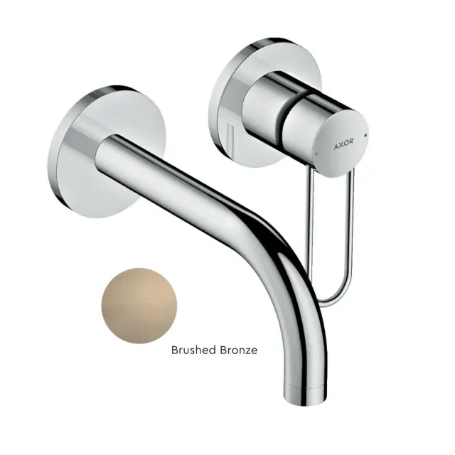 Axor Uno Смеситель для раковины встраиваемый внешняя часть, с донным клап., цвет: шлифованная бронза 38121140