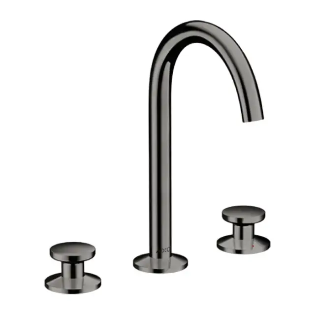 Axor One Смеситель для раковины на 3 отверстия с донным клапаном, цвет: полированный черный хром 48070330