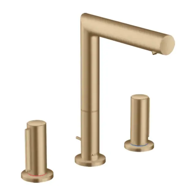 Axor Uno Смеситель для раковины на 3 отверстия с донным клапаном, цвет: шлифованная бронза 45133140