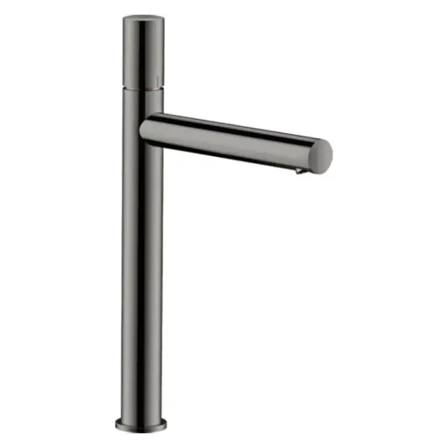 Axor Uno Смеситель для раковины высокий на 1 отверстие с дон. клап., цвет: полированный черный хром 45004330