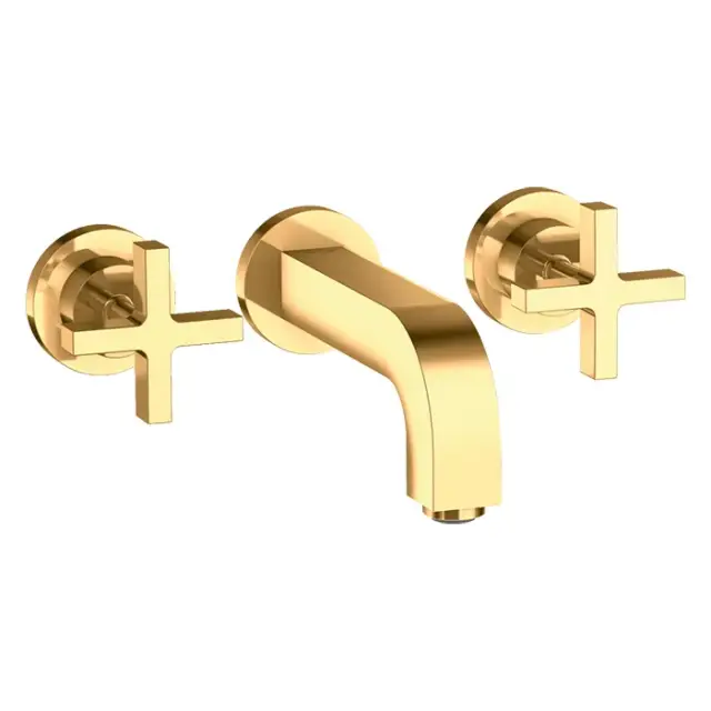 Axor Citterio Смеситель для раковины встраиваемый внеш. часть, с дон. клап., цвет: шлифован. золото 39313990