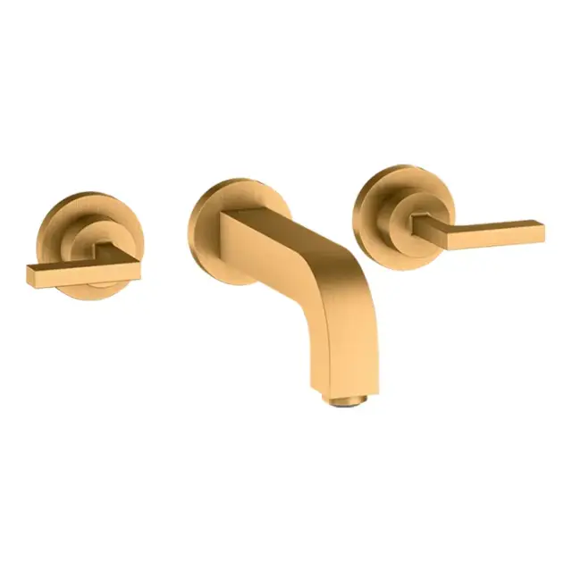 Axor Citterio Смеситель для раковины встраиваемый внеш. часть, с дон. клап., цвет: шлифован. золото 39315250