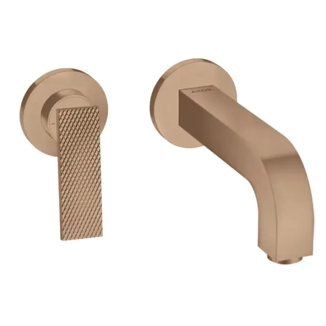 Axor Citterio Смеситель для раковины встраиваемый, внешняя часть, с д/к, цвет: шлиф. красное золото 39181310