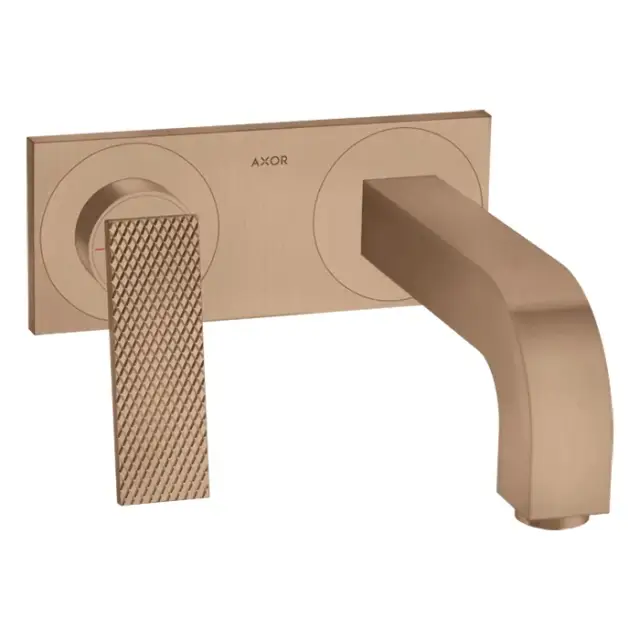 Axor Citterio Смеситель для раковины встраиваемый, внешняя часть, с д/к, цвет: шлиф. красное золото 39171310