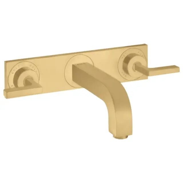 Axor Citterio Смеситель для раковины встраиваемый внеш. часть, с дон. клап., цвет: шлифован. золото 39148250