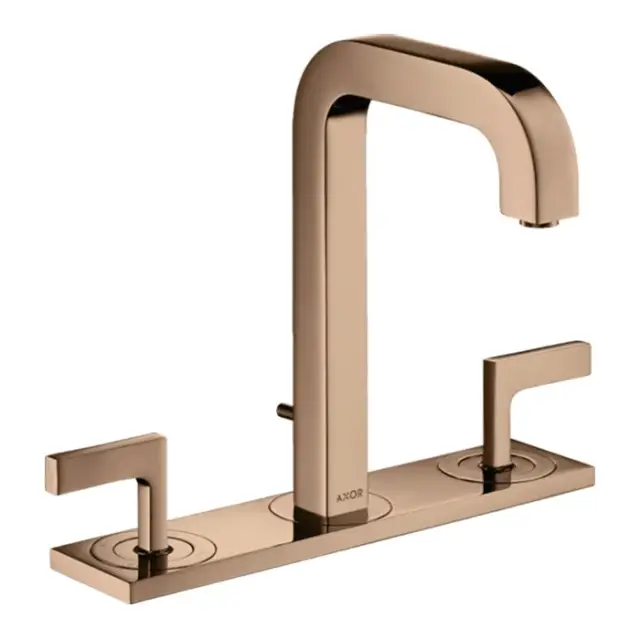 Axor Citterio Смеситель для раковины на 3 отверстия с дон. клап., цвет: полированное розовое золото 39136300