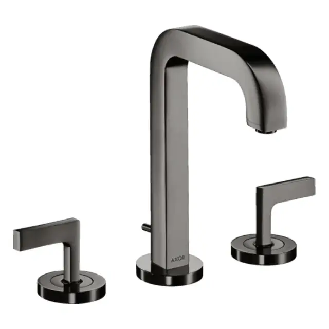 Axor Citterio Смеситель для раковины на 3 отверстия с донным клап., цвет: полированный черный хром 39135330