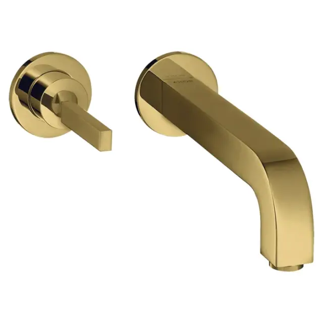 Axor Citterio Смеситель для раковины встраиваемый внеш. часть, с дон. клап., цвет: шлифован. золото 39113990