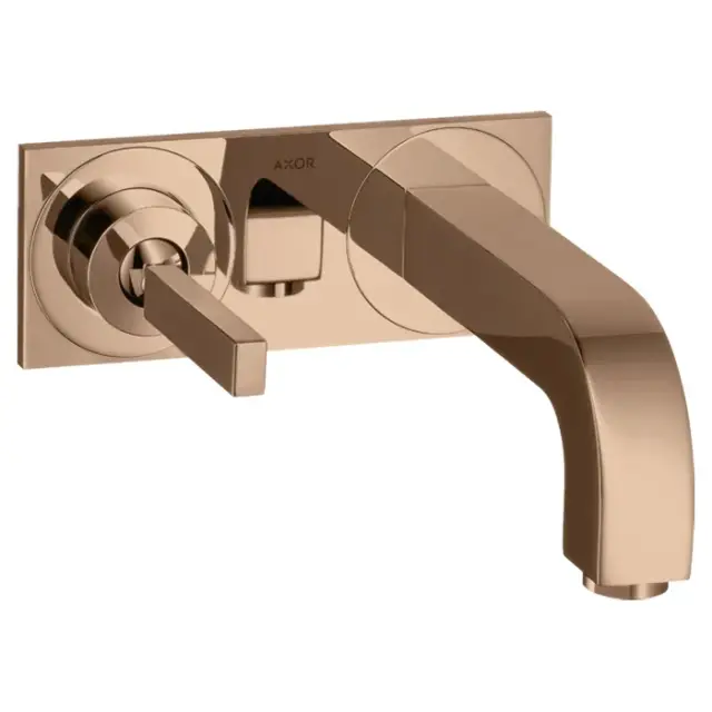 Axor Citterio Смеситель для раковины встраиваемый, внешняя часть, с д/к, цвет: полир. красное золото 39115300