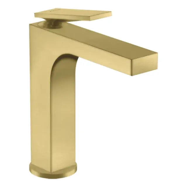 Axor Citterio Смеситель для раковины на 1 отверстие с донным клапаном, цвет: шлифованная латунь 39023950