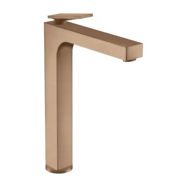 Axor Citterio Смеситель для раковины высокий на 1 отверстие с д/к, цвет: шлифованное розовое золото 39021310