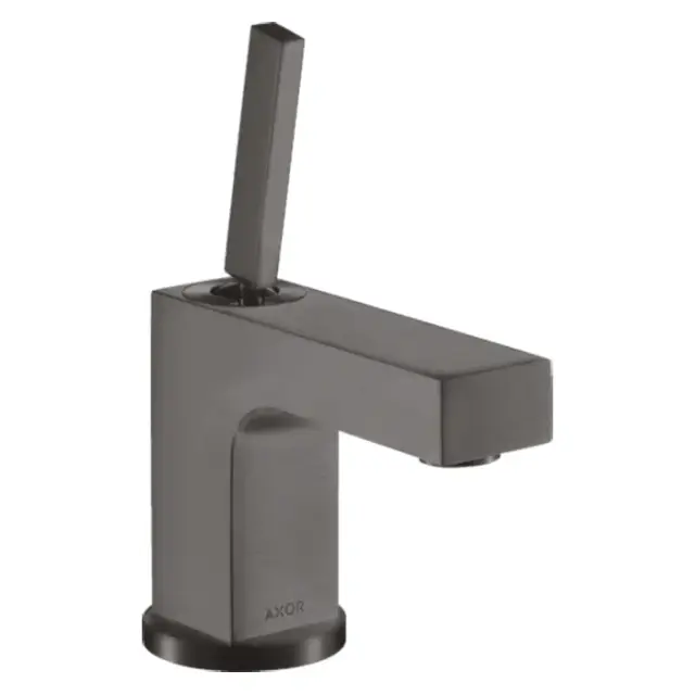 Axor Citterio Смеситель для раковины на 1 отверстие с донным клапаном, цвет: шлифованный черный хром 39015340