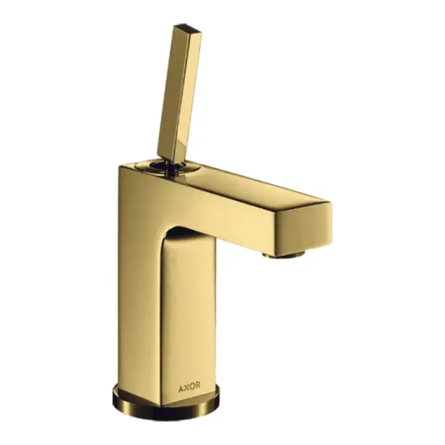 Axor Citterio Смеситель для раковины на 1 отверстие с донным клапаном, цвет: полированное золото 39010990