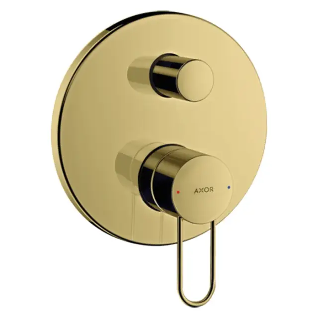 Axor Uno Смеситель для ванны встраиваемый на 2 потребителя, внешняя часть, цвет: полированная латунь 38428930