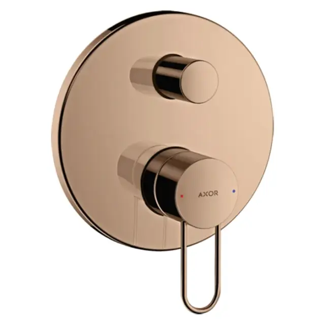 Axor Uno Смеситель для ванны встраиваемый на 2 потребителя, цвет: полированное розовое золото 38426300