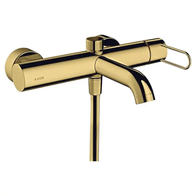 Axor Uno Смеситель для ванны с рукояткой-петлей, излив 20,3 см, цвет: полированное золото 38421990