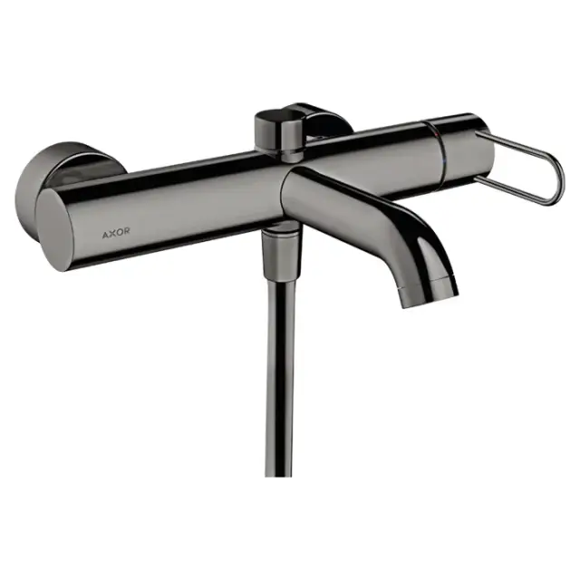 Axor Uno Смеситель для ванны с рукояткой-петлей, излив 20,3 см, цвет: полированный черный хром 38421330