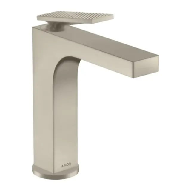Axor Citterio Смеситель для раковины на 1 отверстие с донным клапаном, цвет: шлифованный никель 39071820