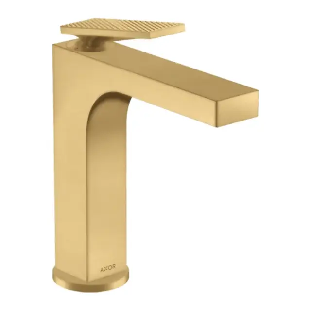 Axor Citterio Смеситель для раковины на 1 отверстие с донным клапаном, цвет: шлифованное золото 39071250