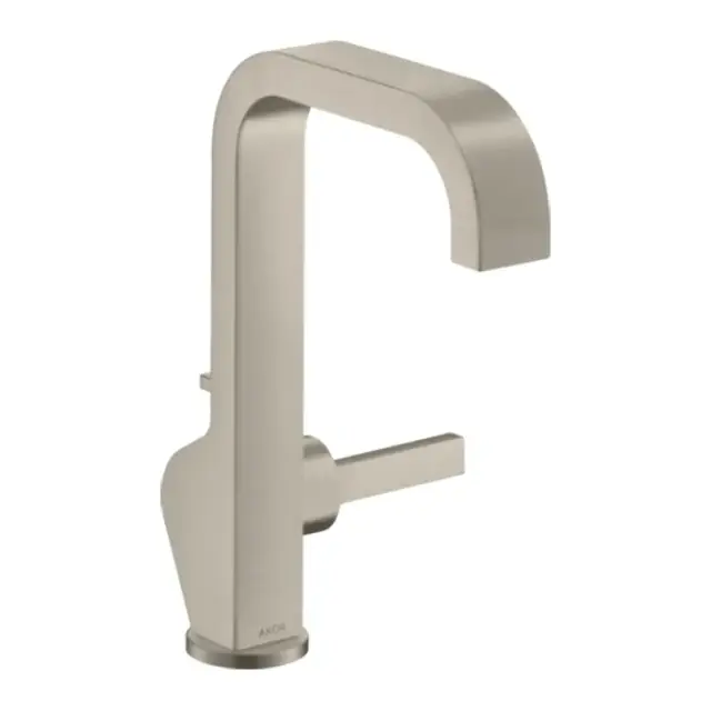 Axor Citterio Смеситель для раковины высокий на 1 отверстие с донным клап., цвет: шлифованный никель 39034820
