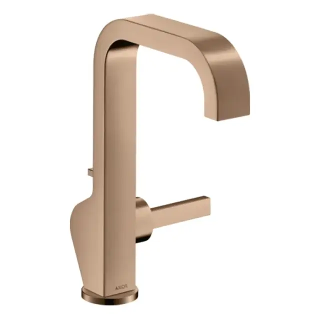 Axor Citterio Смеситель для раковины высокий на 1 отверстие с д/к, цвет: полированное розовое золото 39034300