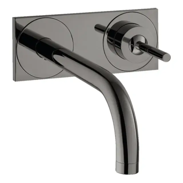 Axor Uno Смеситель для раковины встраиваемый внешняя часть, с д/к, цвет: полированный черный хром 38112330