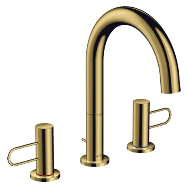 Axor Uno Смеситель для раковины на 3 отверстия с донным клапаном, цвет: полированное золото 38054990
