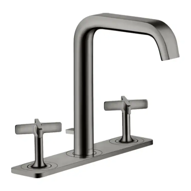 Axor Citterio E Смеситель для раковины на 3 отверстия с дон. клап., цвет: полированный черный хром 36116330