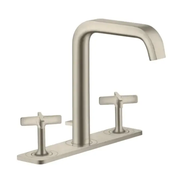 Axor Citterio E Смеситель для раковины на 3 отверстия с донным клапаном, цвет: шлифованный никель 36116820