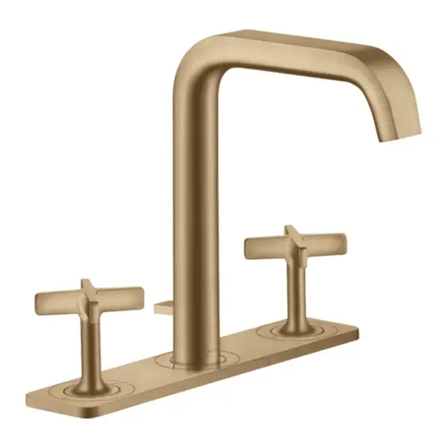 Axor Citterio E Смеситель для раковины на 3 отверстия с донным клапаном, цвет: шлифованная бронза 36116140
