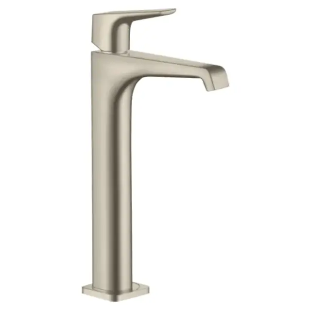 Axor Citterio E Смеситель для раковины высокий на 1 отверстие с дон. клап., цвет: шлифованный никель 36113820