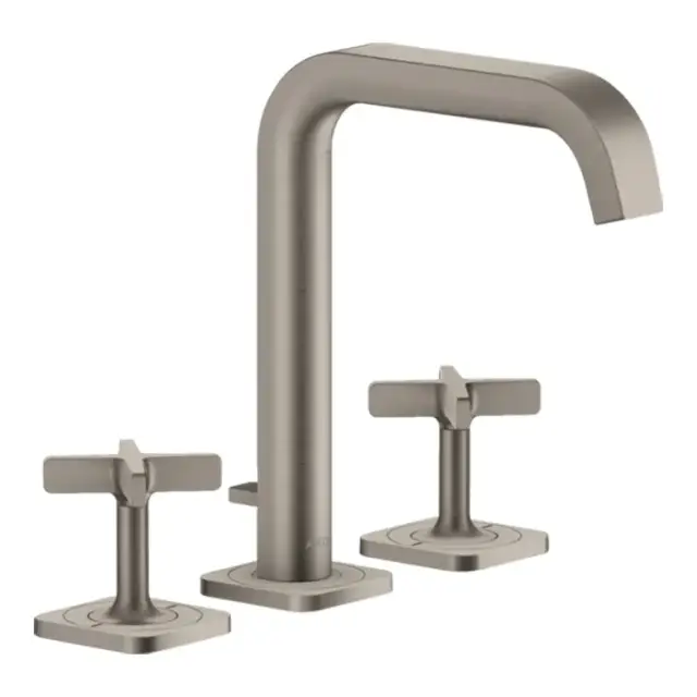 Axor Citterio E Смеситель для раковины на 3 отверстия с донным клапаном, цвет: нержавеющая сталь 36108800