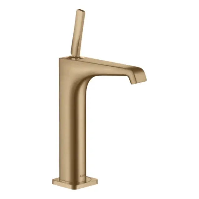 Axor Citterio E Смеситель для раковины высокий на 1 отверстие с дон. клап., цвет: шлифованная бронза 36103140