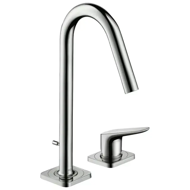 Axor Citterio M Смеситель для раковины высокий на 2 отверстия с дон. клап., цвет: нержавеющая сталь 34132800