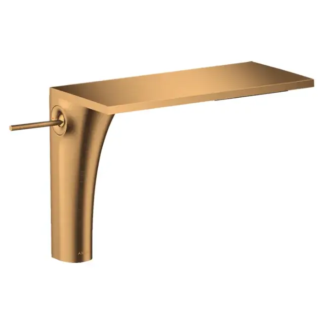 Axor Massaud Смеситель для раковины высокий на 1 отверстие с донным клап., цвет: шлифованное золото 18020250