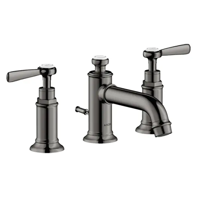 Axor Montreux Смеситель для раковины на 3 отверстие с донным клап., цвет: полированный черный хром 16535330