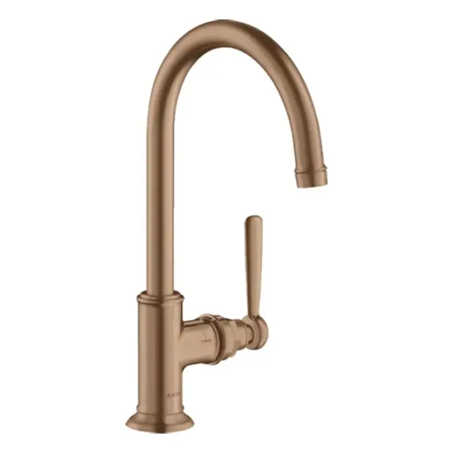 Axor Montreux Смеситель для раковины высокий на 1 отверстие с д/к, цвет: шлифованное розовое золото 16518310