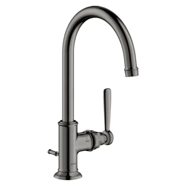 Axor Montreux Смеситель для раковины высокий на 1 отверстие с д/к, цвет: полированный черный хром 16517330