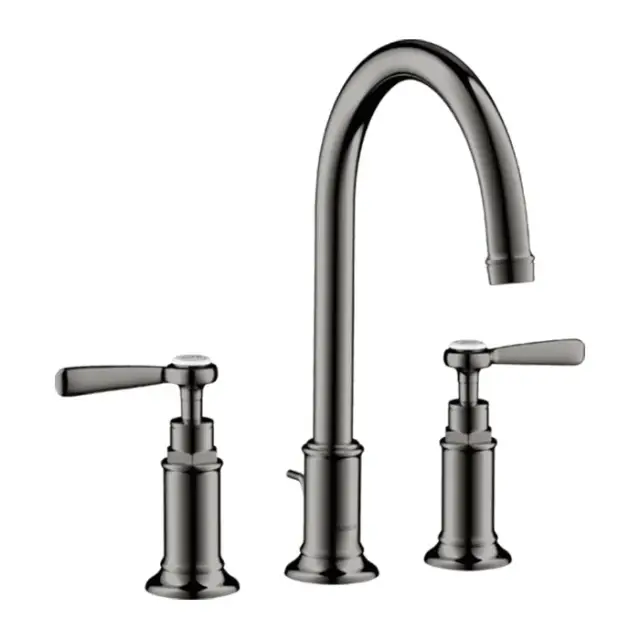 Axor Montreux Смеситель для раковины на 3 отверстие с донным клап., цвет: полированный черный хром 16514330