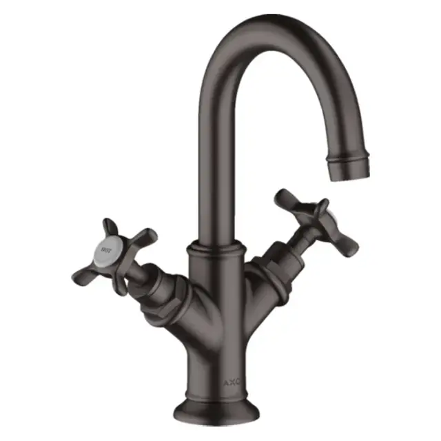 Axor Montreux Смеситель для раковины на 1 отверстие с донным клап., цвет: шлифованный черный хром 16505340