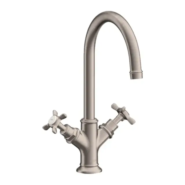 Axor Montreux Смеситель для раковины на 1 отверстие с донным клапаном, цвет: шлифованная латунь 16502950