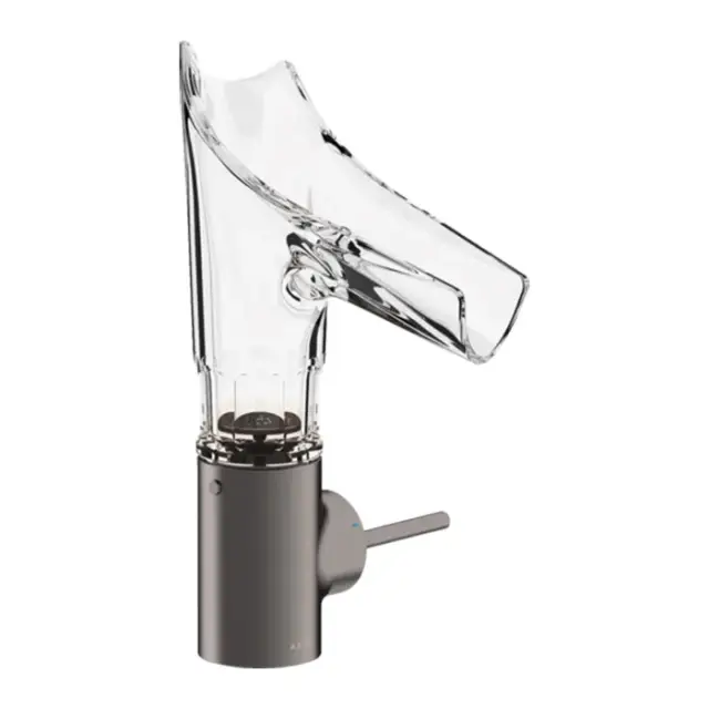 Axor Starck V Смеситель для раковины на 1 отверстие с донным клапаном, цвет: шлифованный черный хром 12123340