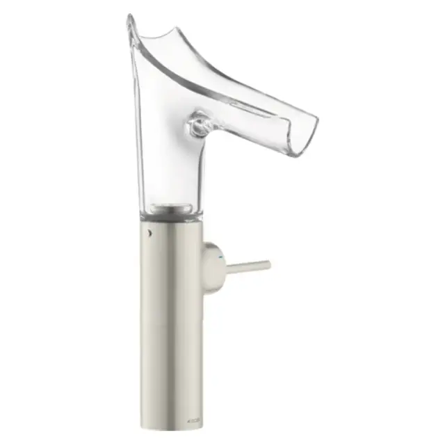 Axor Starck V Смеситель для раковины высокий на 1 отверстие с донным клап., цвет: нержавеющая сталь 12114800