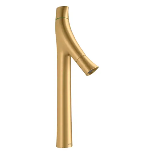 Axor Starck Organic Смеситель для раковины высокий на 1 отверстие с д/к, цвет: шлифованная латунь 12013950