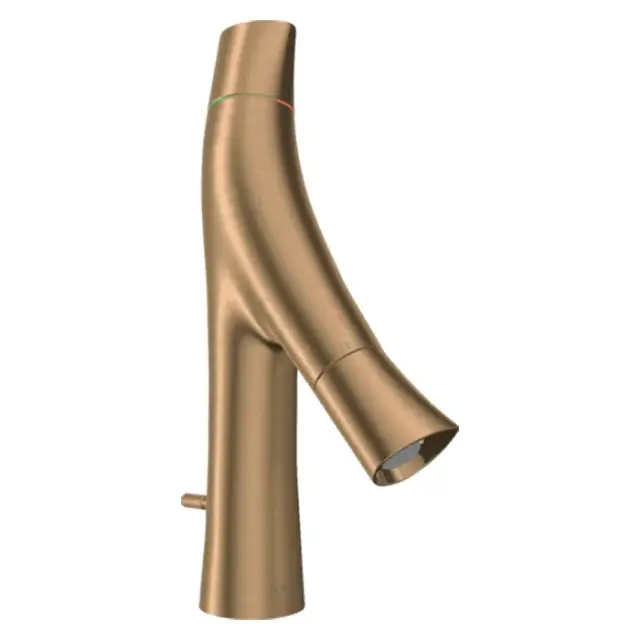 Axor Starck Organic Смеситель для раковины на 1 отверстие с донным клап., цвет: шлифованная бронза 12010140